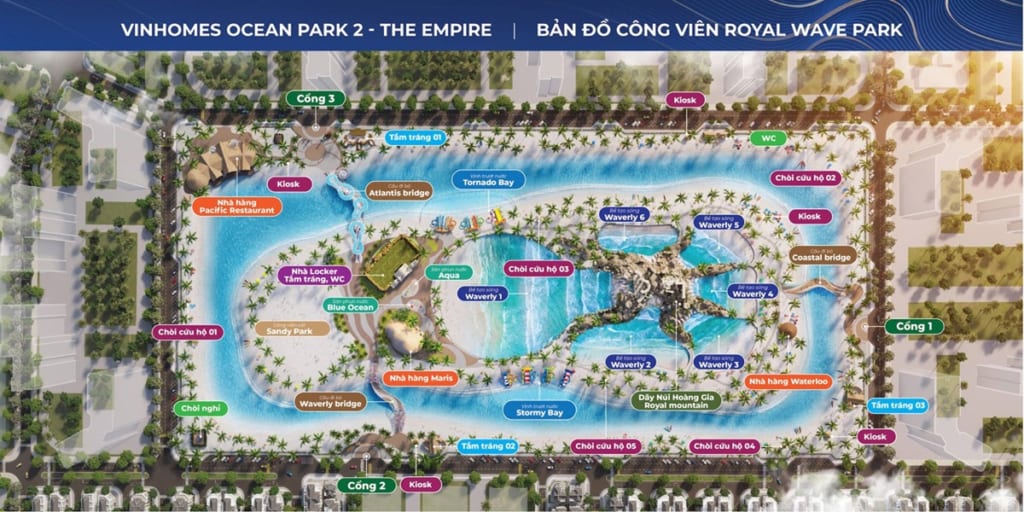 Dịch vụ giải trí tại công viên Royal Wave Park